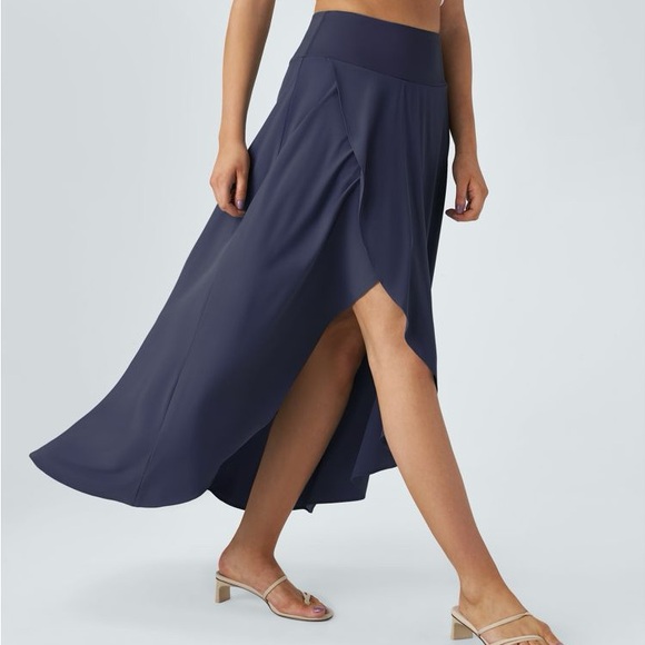 HALARA Breezeful High Waisted High Low Ruffle 2-in-1 MEDIUM Regular Maxi Skirt - Picture 3 of 10